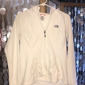 The North Face Jackets & Coats - North Face Fleece Hoodie-White The North Face Jackets & Coats - North Face Fleece Hoodie-White